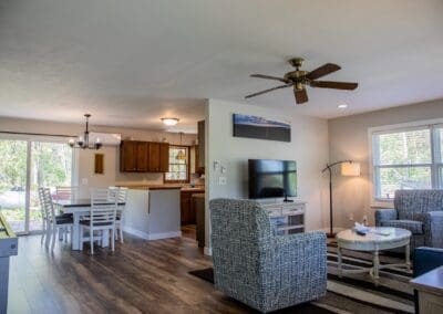 Full kitchen and dining area in the Guest House