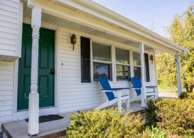 Covered porch at the Guest House